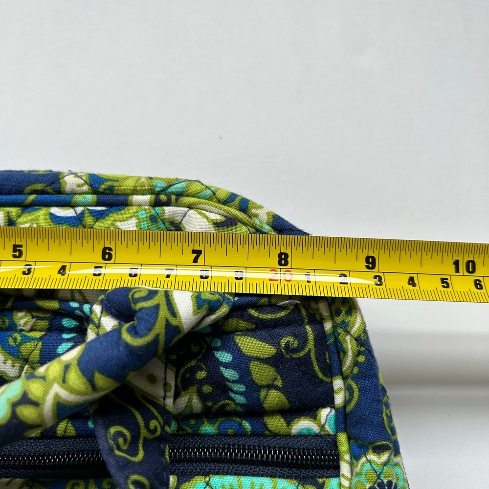 Vera Bradley Go Wild Paisley Quilted Cotton Mini Backpack Blue Green Floral - Picture 10 of 11